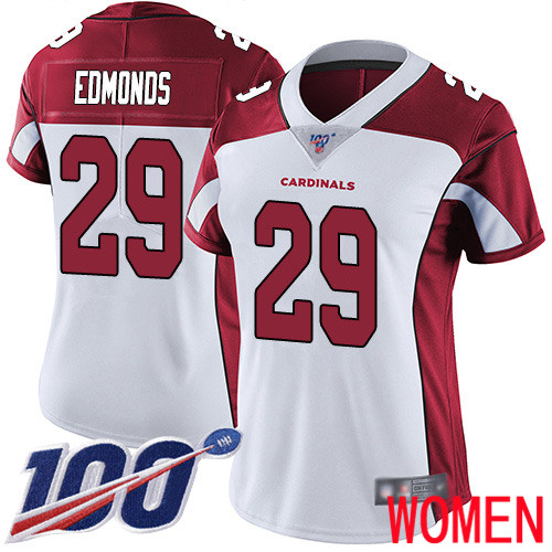 Arizona Cardinals Limited White Women Chase Edmonds Road Jersey NFL Football #29 100th Season Vapor Untouchable